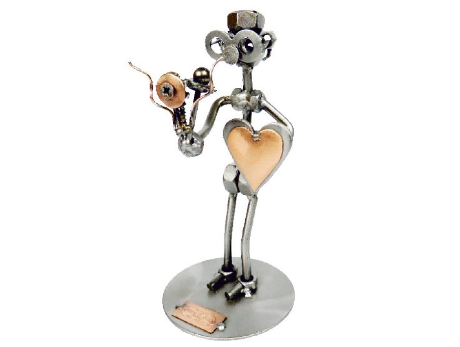 Metallfigur Valentinstag