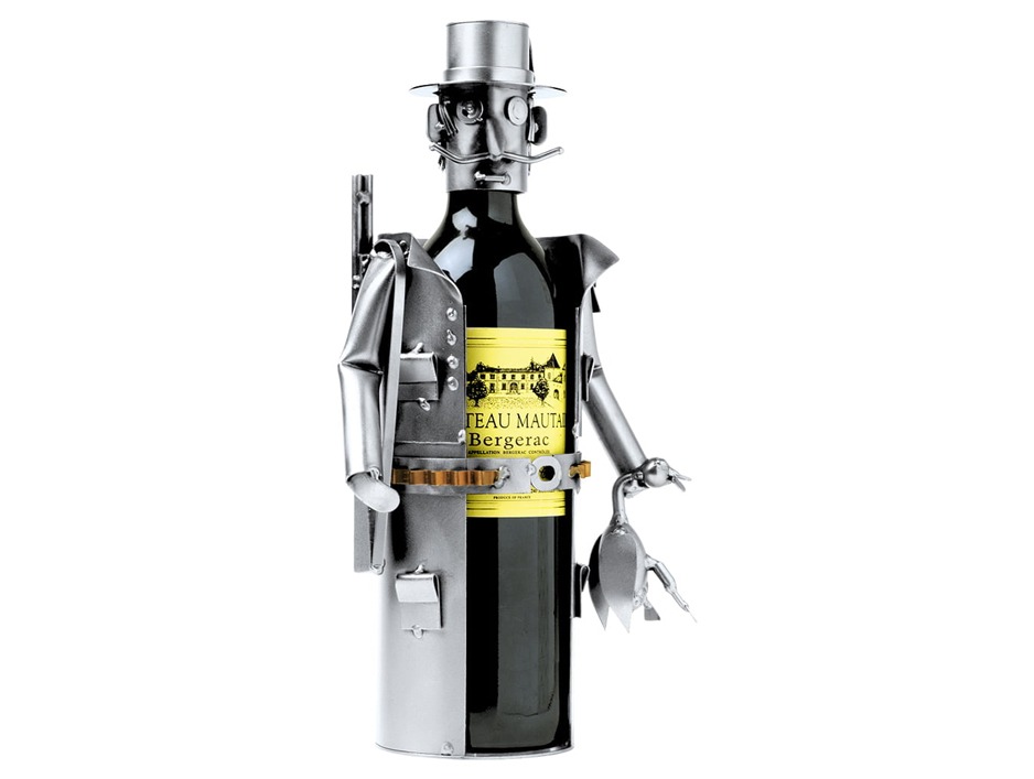 Weinhalter Metallfigur Jäger
