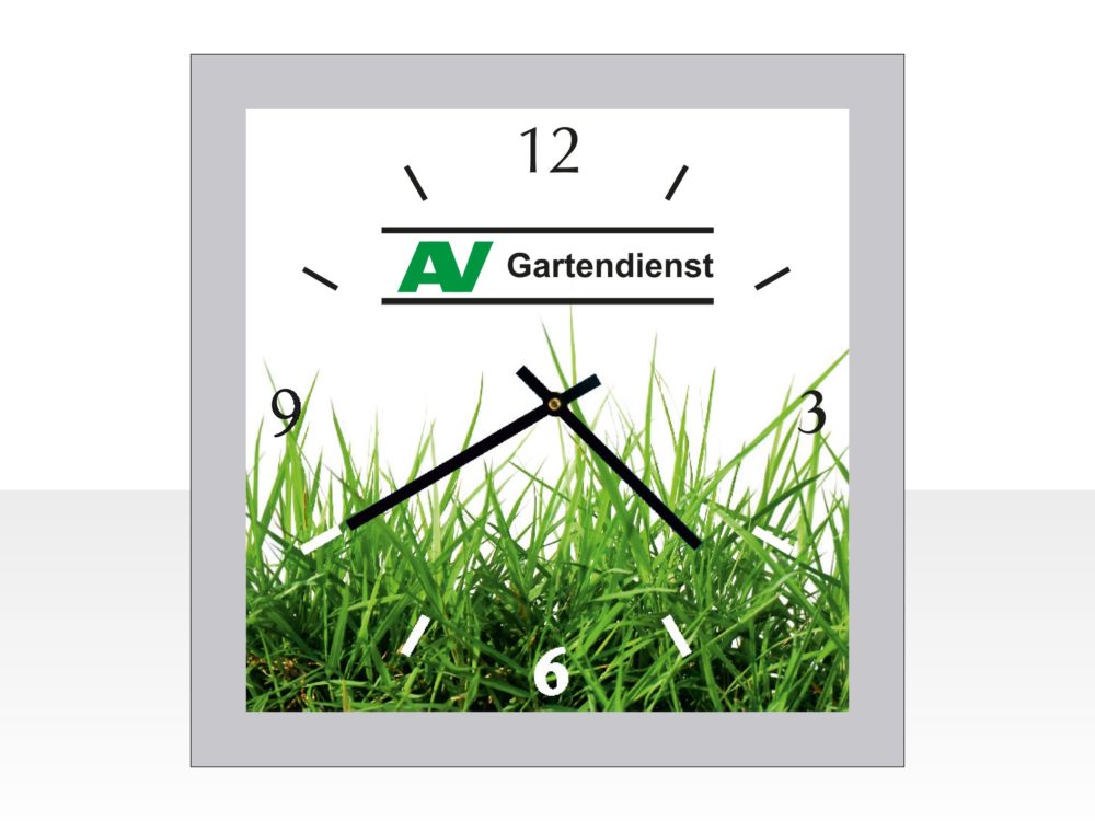 Wanduhr aus Glas Viereck