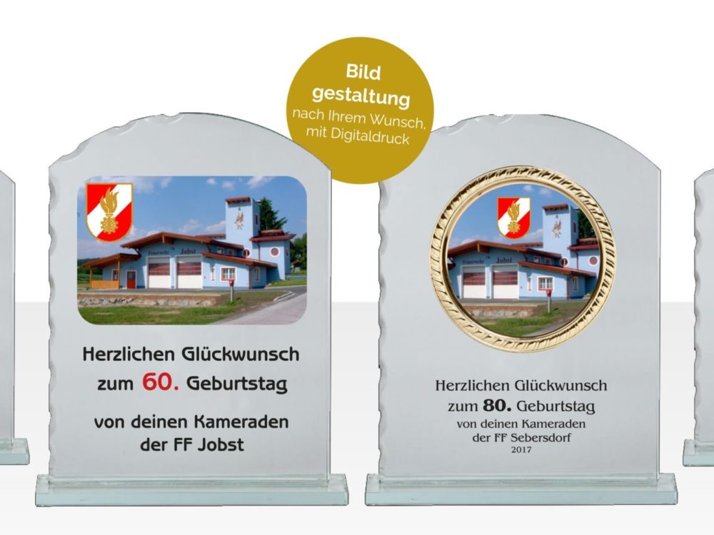 Kristallglas Trophäe Gezwickt