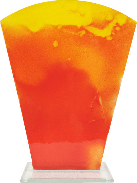 Schmelzglas Trophäe "Feuer"