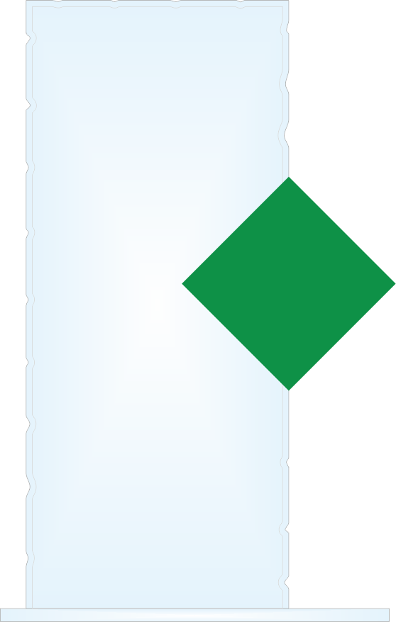 Kristallglas Trophäe "Ecke" grün