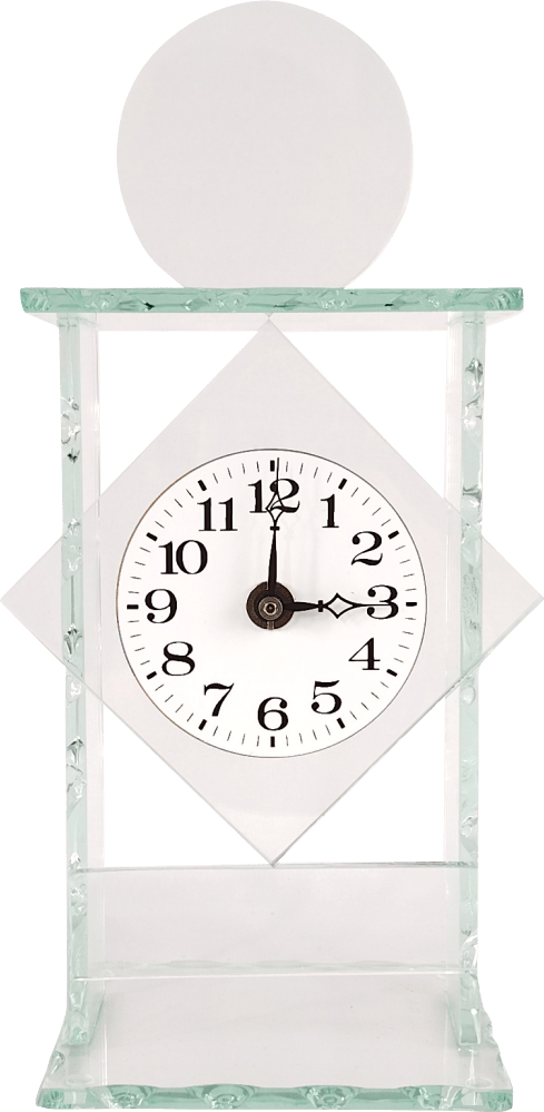 Kristallglas Uhr "Kasten"