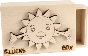 Kleine Holzdose "Sonne"