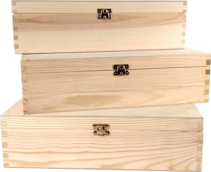 Holzbox für Flaschen