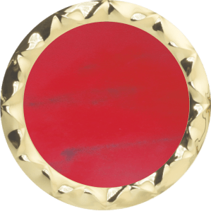Metallteller "Rot/Gold"