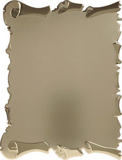 Schild Schriftrolle Gold/Gold