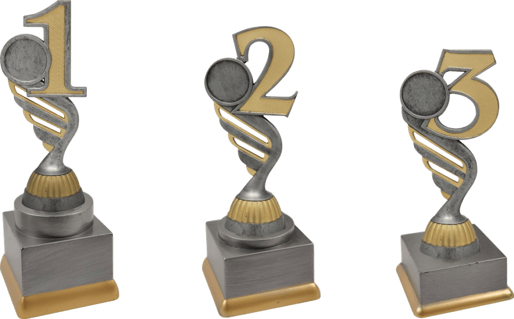 Schraubfixtrophäe "Nummer"