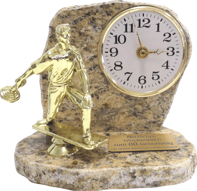 Granit - Steinuhr "Figur"